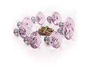 THZY 8 x Pink diamond bling decoration door furniture drawer handle knob 30x27mm