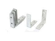 10Pcs 50x50mm Corner Brace Joint Right Angle Brackets Fasteners Silver