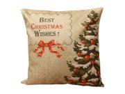 THZY Christmas Throw Home Decorative Cotton Linen Pillow Case Cover 01