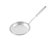 THZY Silver Tone 18cm Dia Tip Stainless Steel Perforated Ladle Colander