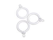 3 PCS Curtain Rod Rings with Eyelets White