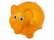 THZY Plastic Piggy Bank Coin Money Cash Saver Savings Safe Box Clear Orange