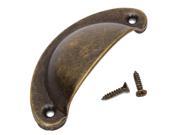 shell grip handle Furniture handle brass finish antique burnished