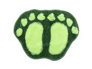 THZY Large Footprint Figure Soft Shaggy Non slip Bathroom Bedroom Mat Indoor Feet Rug 58*38 CM Green