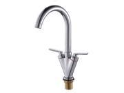 THZY kitchen All copper hot and cold Double handle single hole chrome faucet