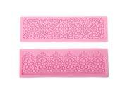 THZY 2 x Fondant Silicone Mold Flower Lace for cake cookie