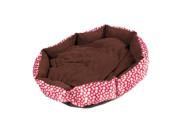 Removable cushion House Bed for Pets Dog Cat L Red White dots