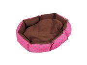 Removable cushion House Bed for Pets Dog Cat L Red Green dots