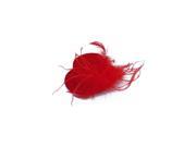 Woman red feather hairpin mini Red Hat