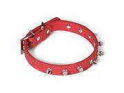 Red PU leather imitation leather Collar adjustable for Dog