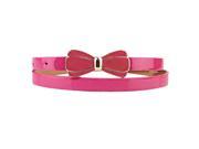 Charm Waist Belt Spray paint Girl Thin belt Bow style pin buckle Waistband rose red