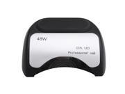 110 220V 48W Professional CCFL LED UV Lamp Beauty Salon Nail Dryer with timer setting automatic induction Black