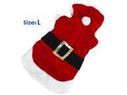 Santa Claus Dog Hoodie Costume Size L