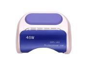 110 220V 48W Professional CCFL LED UV Lamp Beauty Salon Nail Dryer with timer setting automatic induction pink