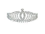 THZY Diadem Silver Bride Bridesmaid Shining Rhinestone Crown Headband Tiara Wedding