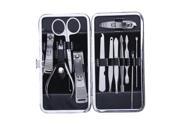 THZY 12 pcs Stainless Steel Nail Care Manicure Pedicure Set Personal Travel Grooming Kit Clippers