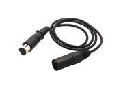 SODIAL 4 pin XLR Male to XLR FEMALE Power Cable Cord 10ft for DSLR Camera Photography
