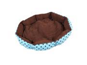 Removable cushion House Bed for Pets Dog Cat L Blue Black dots