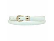 Charming Thin Waistband Belt Alloy Buckle New Girl Simulation Leather Belt white