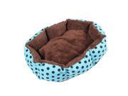 Removable cushion House Bed for Pets Dog Cat S Blue Black dots