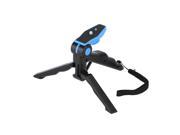 THZY 2 in 1 Mini Portable Folding Table top Tripod Stand Handheld Grip for GoPro Hero 4 3 3 2 1 DC DSLR SLR Camera and Smartphone Blue