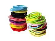 SODIAL 100pcs Mixed Colors Baby Girl Kids Tiny Hair Bands Elastic Ties Ponytail Holder Color Multicolor