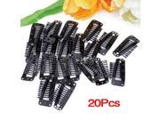 20pcs black 10 teeth snap the rubber back and cam wig clip