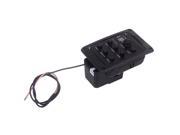 Acoustic Guitar Pickup and Preamp Built in Tuner and EQ black