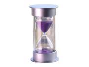 Plastic Crystal Sandglass 15 Minutes Sand Clock Decoration Sandglass Timer purple