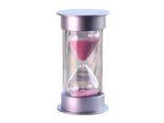 Plastic Crystal Sandglass 15 Minutes Sand Clock Decoration Sandglass Timer pink