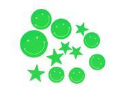 Home Decal Glow In The Dark Bedroom Corridor Ceiling Wall Fluorescent Stickers Smile Face Star
