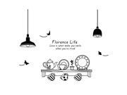 Kitchen Utensils Butterfly Letter Removable Wall Stickers Art Decals Mural DIY Wallpaper for Room Decal 60 * 90cm