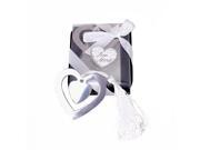 Wedding Favors Double Hearts Bookmark Party Favors Stainless Steel with Tassels