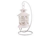 Iron Moroccan Style Candlestick Candleholder Candle Stand Light Lantern White