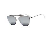 Fashion trend Rimless Sunglasses Silver frame white
