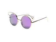 Metal Frame Vintage glasses Cat ears Sunglasses Gold frame purple