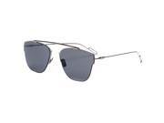 Fashion trend Rimless Sunglasses Silver frame Black