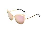 luxury cat eye gold frame Sunglasses Pink
