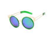 Round butterfly shape CAT eye sunglasses vintage fashion Metal frame glasses Green frame Green