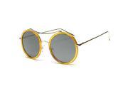 Sunglasses Round metal Frame High Quality Anti Reflective UV400 Sun Glasses Eyewear yellow Gold
