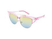 High Quality Mirror UV400 Sun Glasses Eyewear Women Cat Eye Sunglasses Transparent red