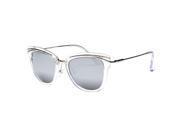Butterfly shape eyebrows Sunglasses Transparent frame Silver