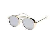 Vintage Steampunk polarized sunglasses Gold frame Silver