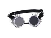 Vintage Steampunk Goggles Safety Glasses Rivet Steampunk Design Gothic Cosplay Lenses Glasses Silver