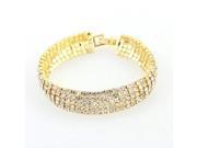 Female gold metal crystal stream bracelet for girls