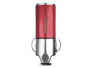 SODIAL 500 ML Stainless Soap Dispenser Manual Wall Kitchen Bathroom Shower Liquid Red