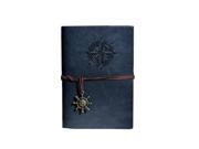 SODIAL Retro Personality Notebooks Journal Notepads Ring Binder Diary Notebook Blue S