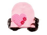 SODIAL Love Heart Toddlers Infant Baby Headband Hair Band Headwear Wig Hat Pink