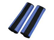 SODIAL 1 Pair Motor Detachable Fastener Blue Black Seatbelt Cover Pad