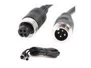 SODIAL 5M Black 4 Pin Connector M F Power Cable for Car Monitor System